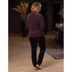 Trofé velour dress tvådelad 73210 1111 randig röd/grön