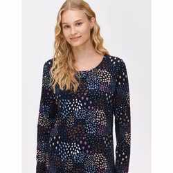 Nanso big shirt lång ärm Tuike 28542 mörk marin 3614