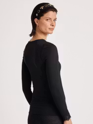Calida topp Silky wool joy long sleeve 15999 svart 996