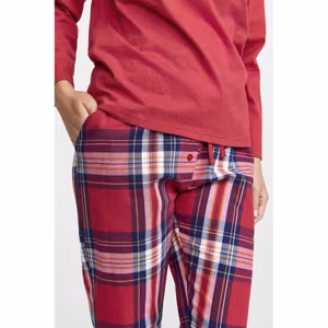 Damella pyjamasbyxa flanell 70102 rödrutig