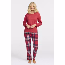 Damella pyjamasbyxa flanell 70102 rödrutig