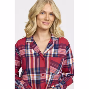 Damella nattskjorta flanell 50100 rödrutig