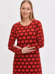 Nanso nattlinne långt Omppu 28523 6464 röda äpplen