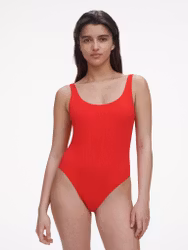 Chantelle baddräkt C12VU9 A39 Cherry Red