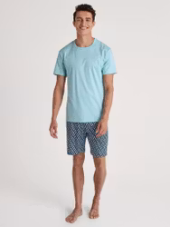 Calida pyjamas Relax Streamline 46082 561 Aquamarin