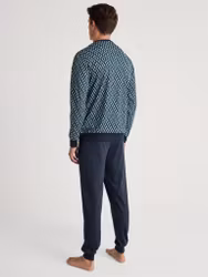 Calida herrpyjamas Relax Streamline 46582 Aquamarin 561