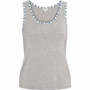 Lady Avenue pyjamas Linne&Shorts Bamboo 62-700 Blå/grå randig 650