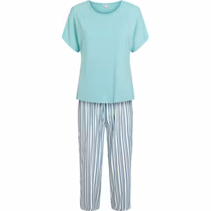 Lady Avenue 3/4 pyjamas Bamboo 62-715 Blå/grå randig 650