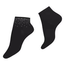 Vogue bamboo ankelsocka 96716 med stenar svart