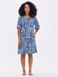 Nanso nattlinne bigshirt Oodi 28847  blå