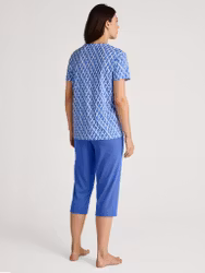 Calida 3/4 pyjamas Shell nights 43153 455 dazzling blue