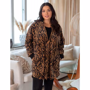 Trofé sammetsfleece Toffee hoodie 45208 2700 brun