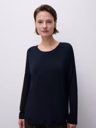 Femilet långärmad top Yara FN7690 Baritone blue