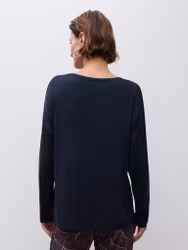 Femilet långärmad top Yara FN7690 Baritone blue