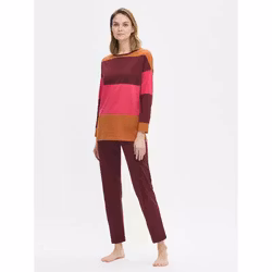 Nanso pyjamas Trio 29063 Vinröd 7654