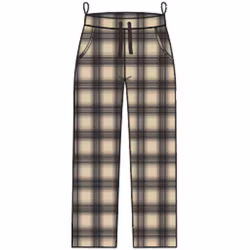 Lady Avenue byxa - mys/pyjamas bomullsflanell 83-1010 Blue/mocca