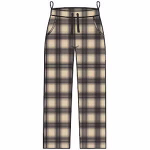 Lady Avenue byxa - mys/pyjamas bomullsflanell 83-1010 Blue/mocca