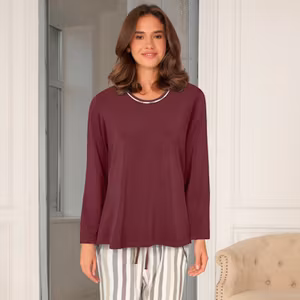 Lady Avenue pyjamas Bamboo/flanell 84-1016 plum 221