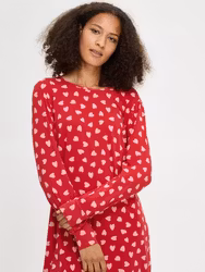 Nanso big shirt lång ärm Amor 29218 / 6533 rosa hjärtan