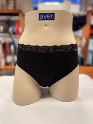 Avet taitrosa med spets i microfiber 32244 / 99 svart