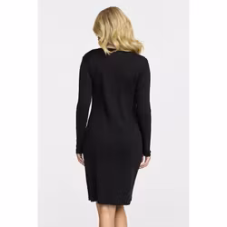 Damella långärmat nattlinne 67200 i 100% merinoull svart