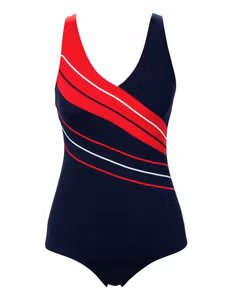 Trofé klorresistent baddräkt 82139 / 7945 marin/röd