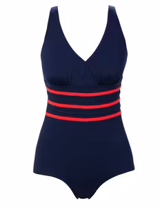 Trofé baddräkt Madeira klortålig 84101 / 7945 marin/röd