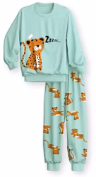 Calida barn pyjamas Toddlers Animal 52973 / 571 icy mint