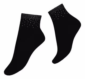 Vogue bamboo låg ankelsocka Aurelia 96833 med stenar svart