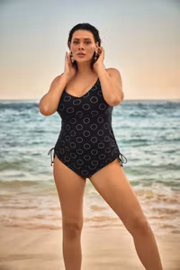 Anita badlinne Malaika top 8889-1 svart/silver