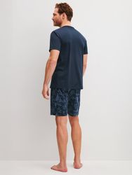 Calida herrpyjamas kort Relax Streamline 46186 359 night shadow