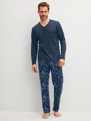 Calida herrpyjamas lång Relax Streamline 46287 359 night shadow