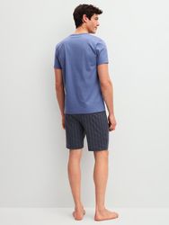 Calida herrpyjamas kort Relax Imprint 47287 475 coastal fjord