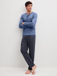 Calida herrpyjamas lång Relax Imprint 47686 475 coastal fjord