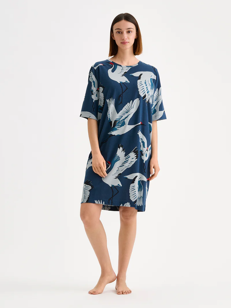 Nanso nattlinne bigshirt Kurki 29556 3690 blå