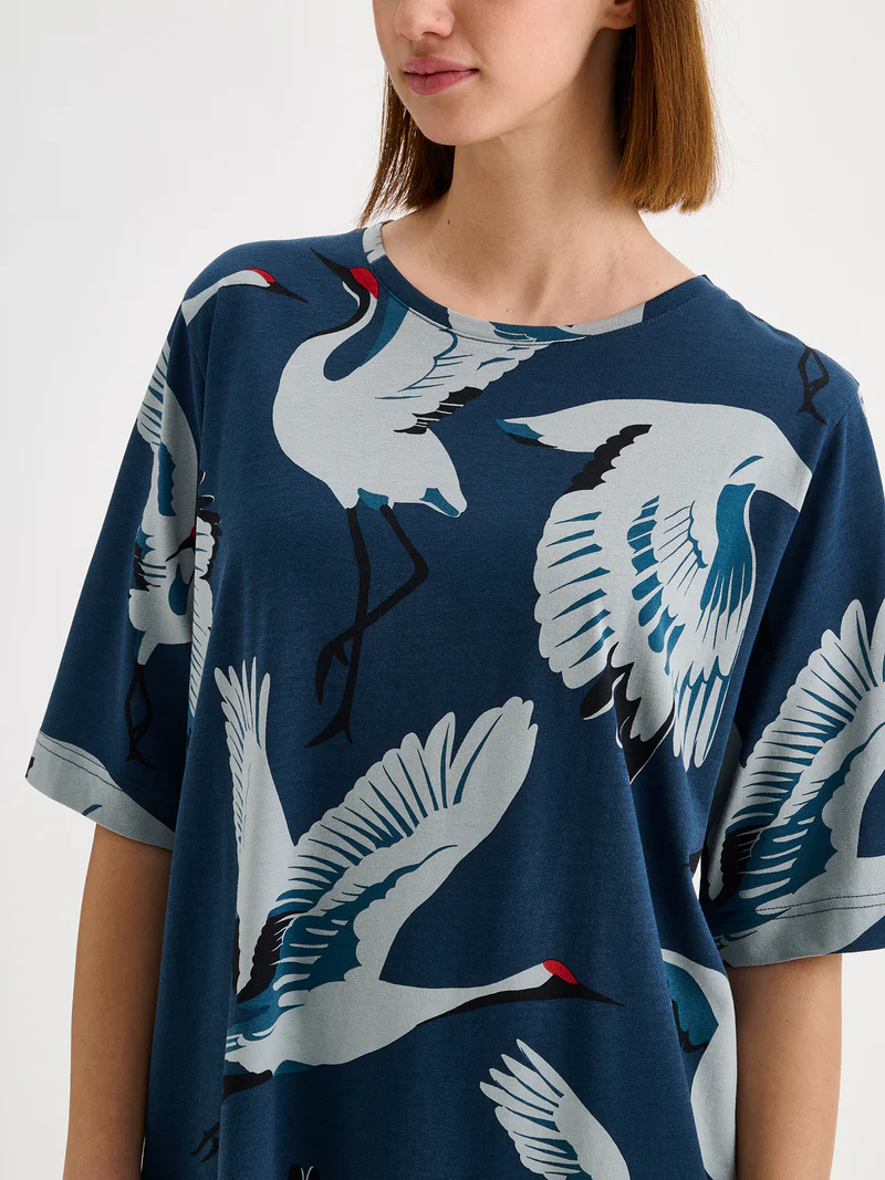 Nanso nattlinne bigshirt Kurki 29556 3690 blå