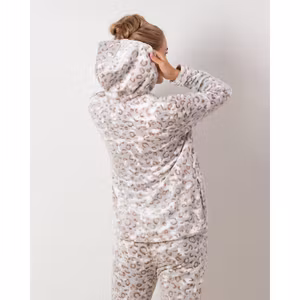 Trofé fleece dress 56209 ljus leo/brun