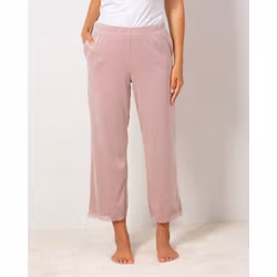 Trofé byxa 7/8 i soft velour 56221 / rosa 5200