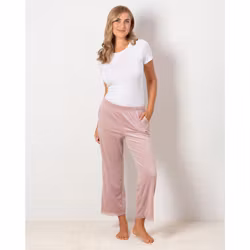 Trofé byxa 7/8 i soft velour 56221 / rosa 5200