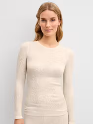 Calida långärmad topp Silky Wool Soft 15504 / 904 charm cream