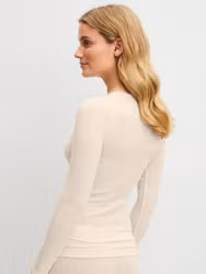 Calida långärmad topp Silky Wool Soft 15504 / 904 charm cream