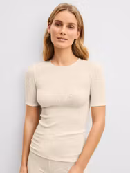 Calida kortärmad topp Silky Wool Soft 14128 / 904 charm cream