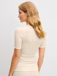 Calida kortärmad topp Silky Wool Soft 14128 / 904 charm cream