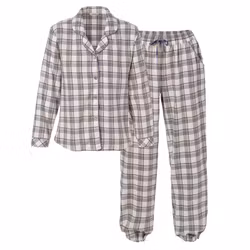 Lady Avenue pyjamas Bambooflanell 66711 stormy blue 7500