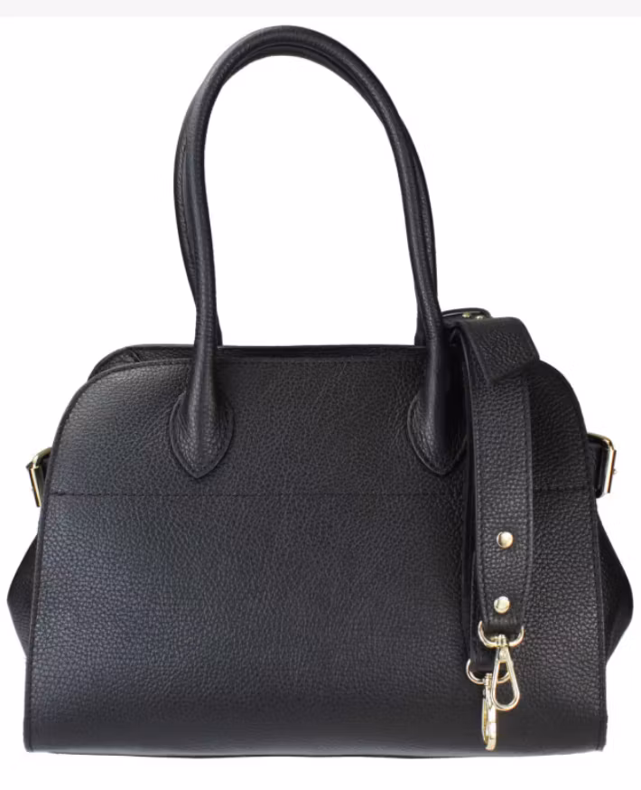 Skulderveske i ekte italiensk skinn med avtagbar rem