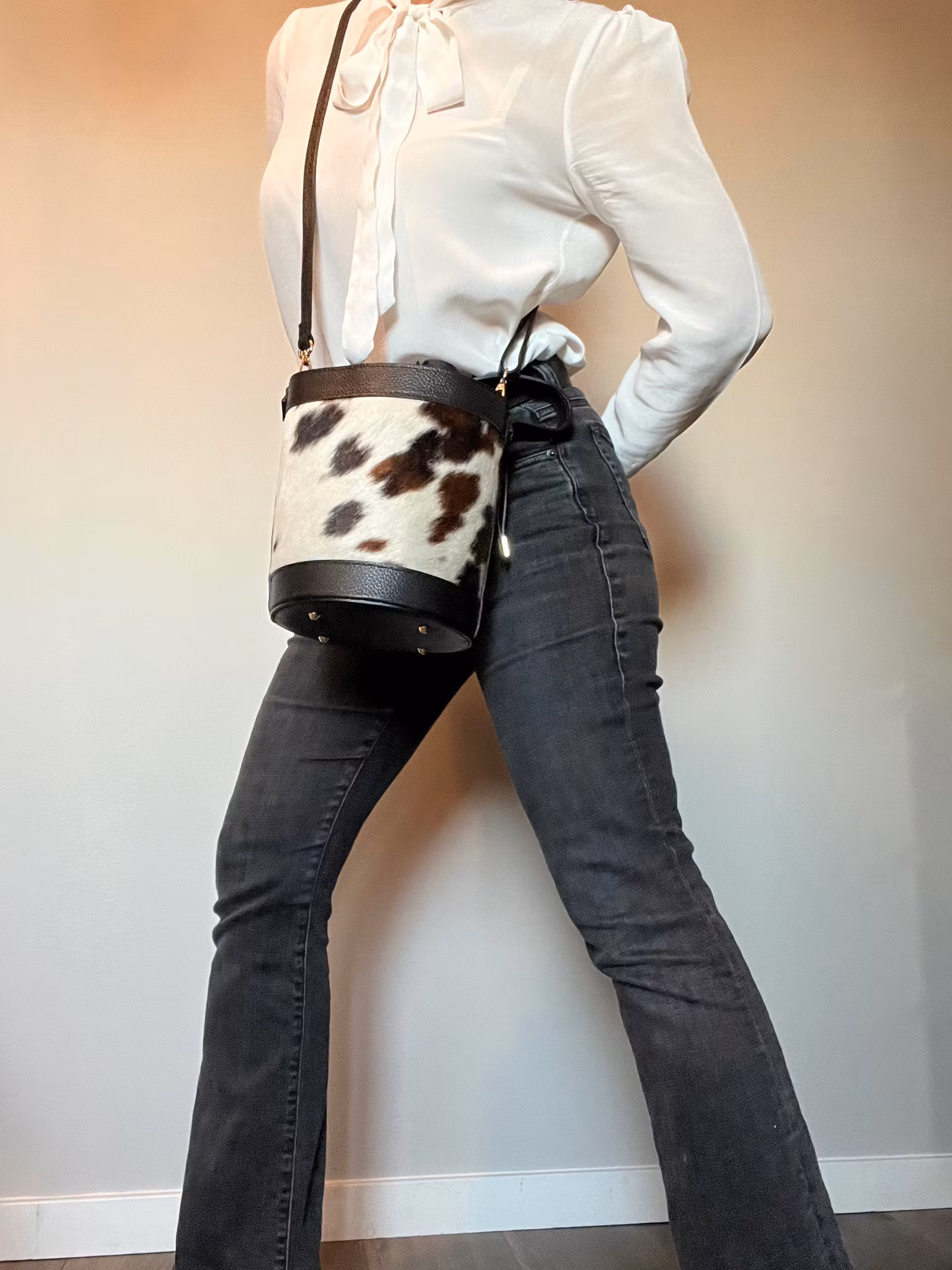 Bøtteveske i cavallino - 3 varianter