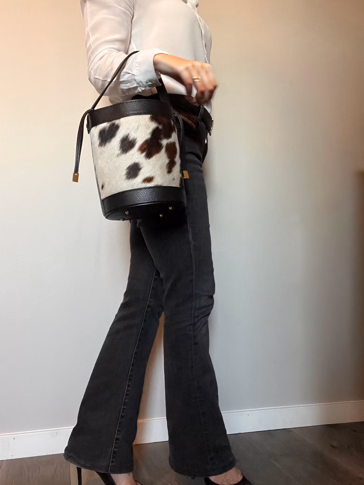 Bøtteveske i cavallino - 3 varianter