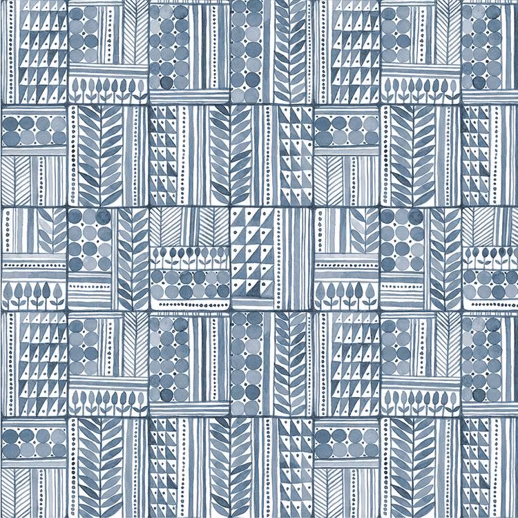 Patchwork Azul Tinta