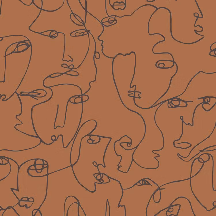 Linear Visage Burnt Orange