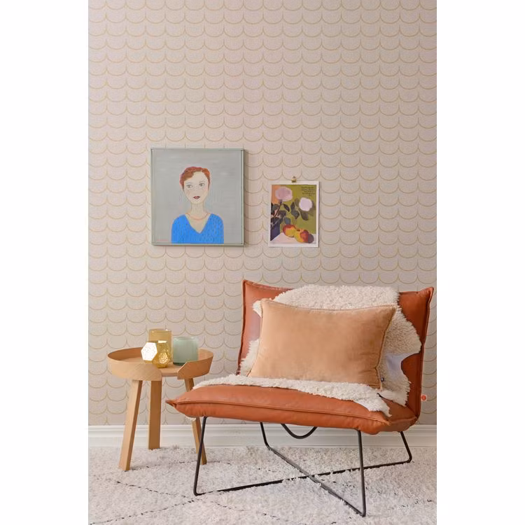 Drop Curtain Greige Golden Brown